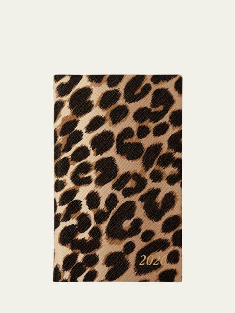 Smythson Panama Leopard-Print Leather 2026 Weekly Agenda