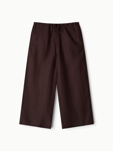 STAUD STAUD MATEO LINEN CROPPED PANT ROOT