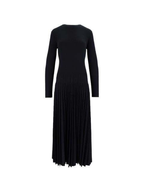 FABIANA FILIPPI pleated long-sleeve midi dress
