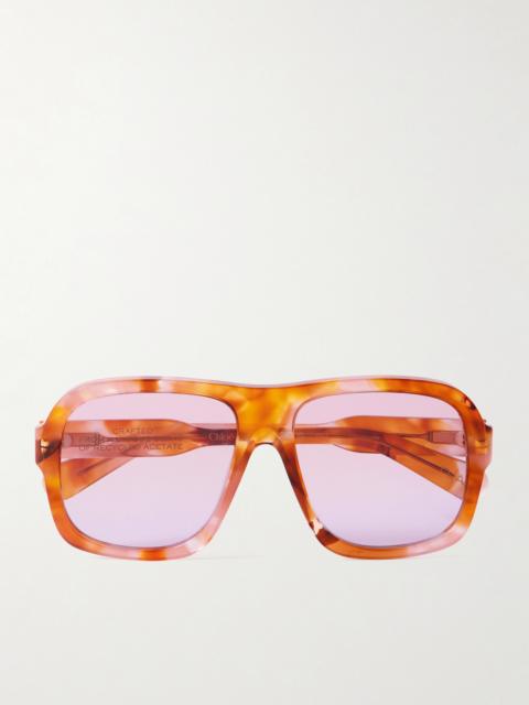 Chloé Gayia Aviator-style Tortoiseshell Acetate Sunglasses