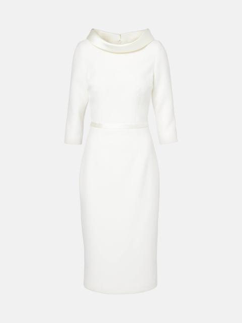 Safiyaa Bridal Meryl crêpe midi dress