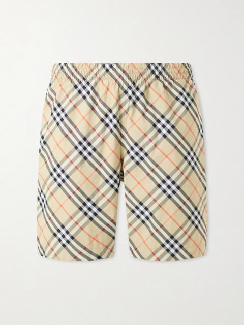 Burberry Treston Straight-Leg Mid-Length Checked Swim Shorts