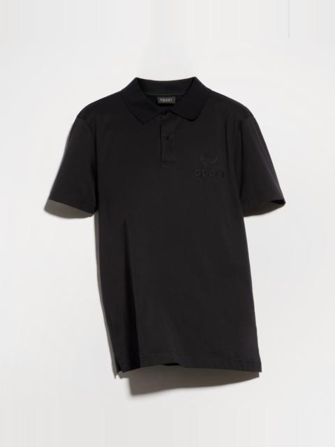 GUCCI Cotton jersey polo shirt with embroidery