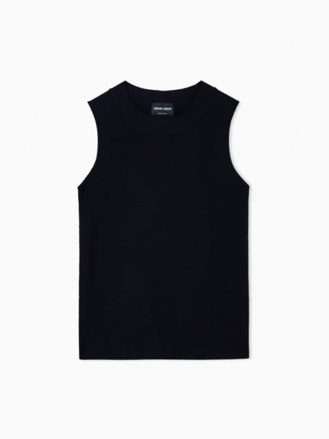 GIORGIO ARMANI Top in ottoman fabric