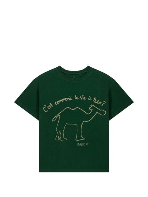 baziszt Kamy camel-print T-shirt