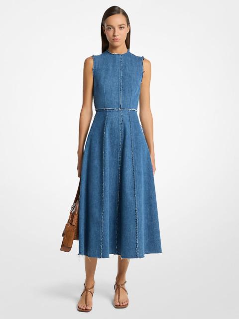 MICHAEL KORS COLLECTION Frayed Denim Dance Dress