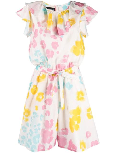 Moschino floral-print playsuit