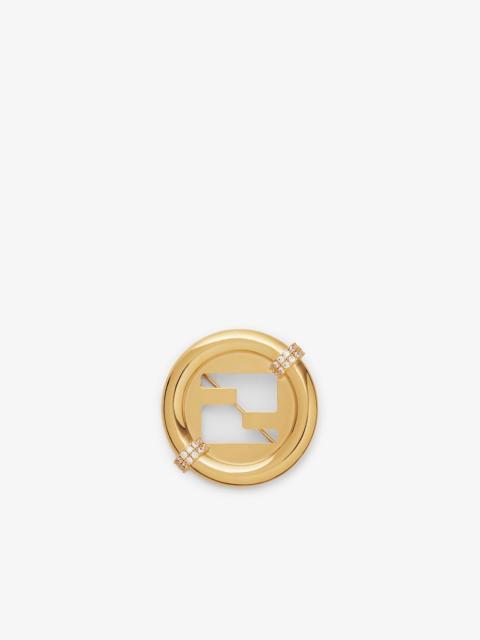 FENDI EverRound Fendi Brooch Gold-colored metal brooch
