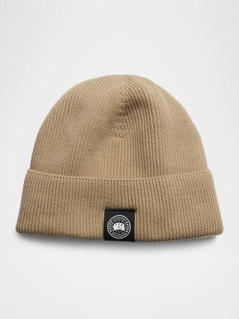 Canada Goose Men's Rib-Knit Cotton Beanie