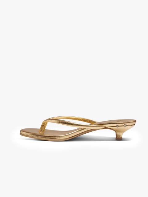 beek Corella Leather Kitten Heel Thong Sandal