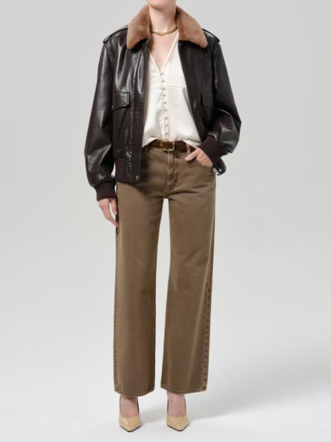Citizens of Humanity Vintage Bomber Jacket In Chocolate Dark Brown