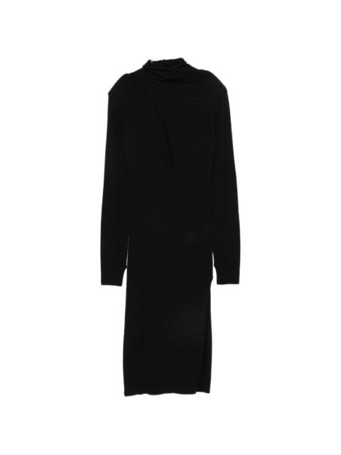 THE ATTICO roll-neck wool dress