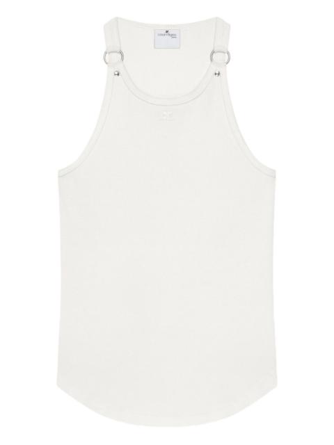 courrèges buckle-detail sleeveless top