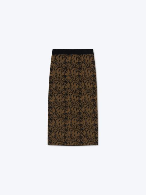 Nanushka JORNA - Jacquard pattern skirt - Black/ brown