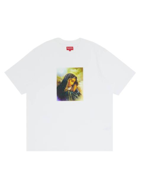 Supreme Mary Rhinestone Short-Sleeve Top 'White'