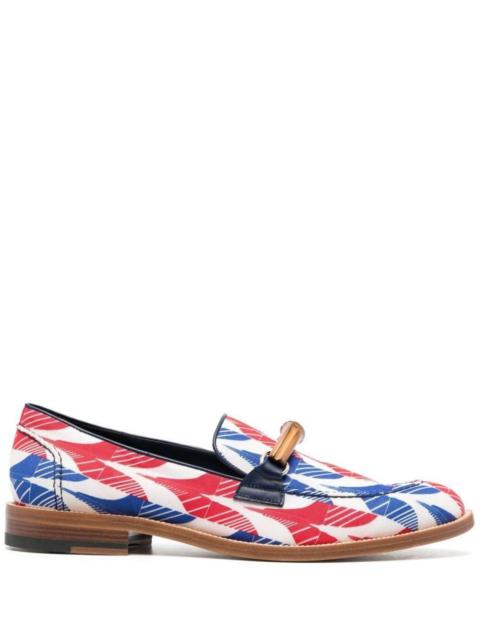 CASABLANCA abstract-print Envelope loafers
