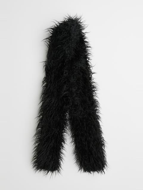 Floss Scarf Black Fake Fur