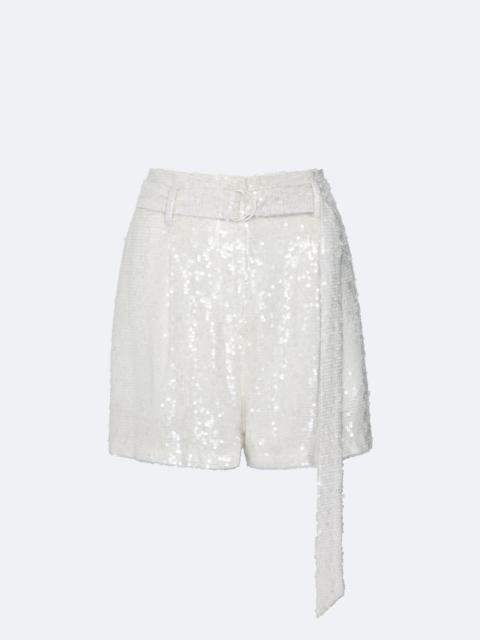 LAPOINTE Sequin Belted Shorts