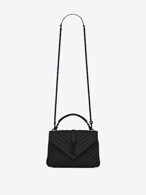 college medium chain bag in quilted leather