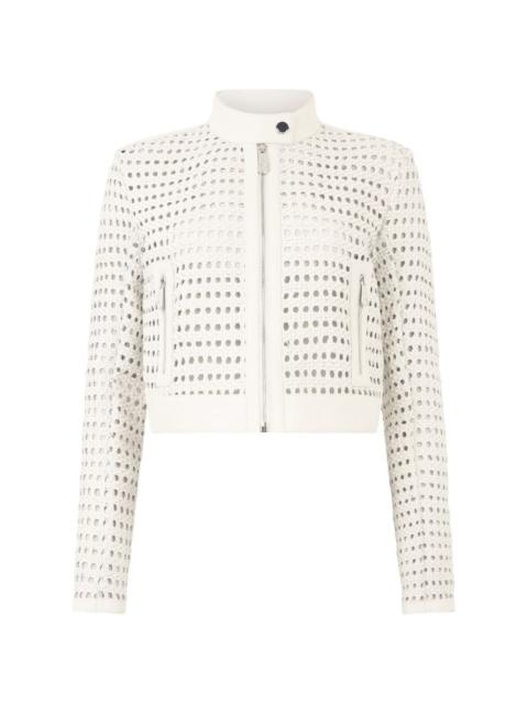 PHILIPP PLEIN weaved leather jacket