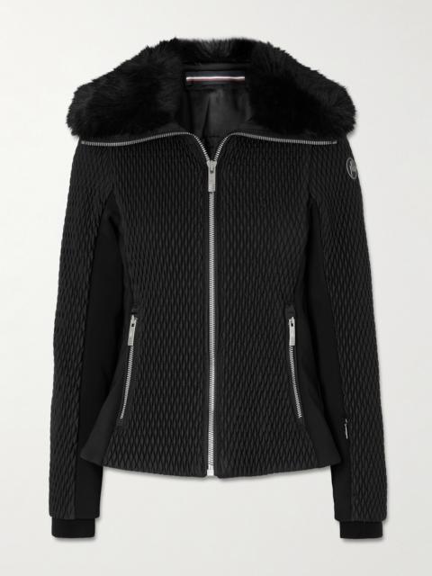 Fusalp Montana Plush-trimmed Paneled Quilted Padded Ski Jacket