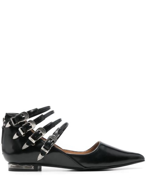 TOGA PULLA Buckle-detailed Ballet Flats