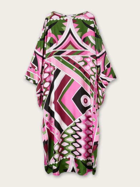 VIVARA PRINT LONG SILK KAFTAN