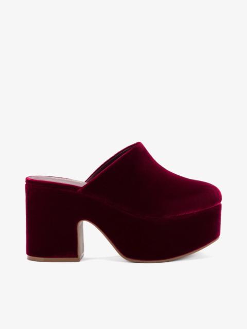 Larroudé Miso Platform Clog In Wine Velvet