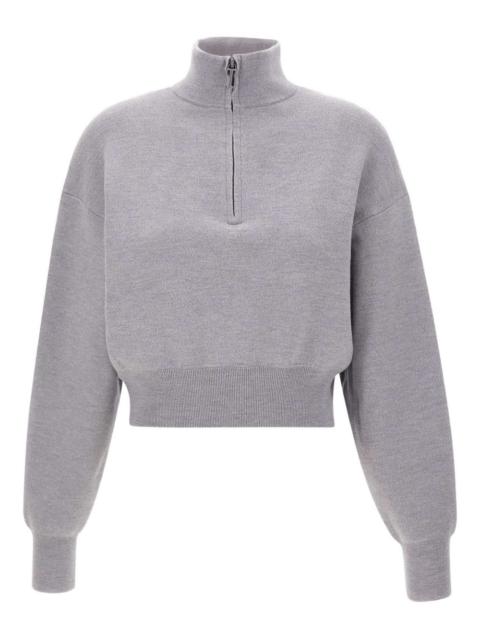 Victoria Beckham high-neck zip-front sweatshirt