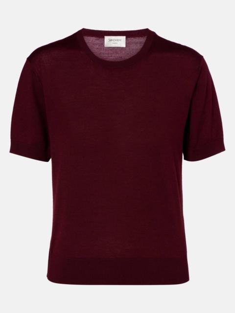 SAINT LAURENT Wool, cashmere, and silk sweater