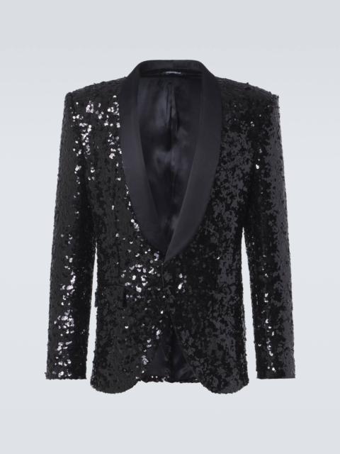 Dolce & Gabbana Sequined tuxedo jacket