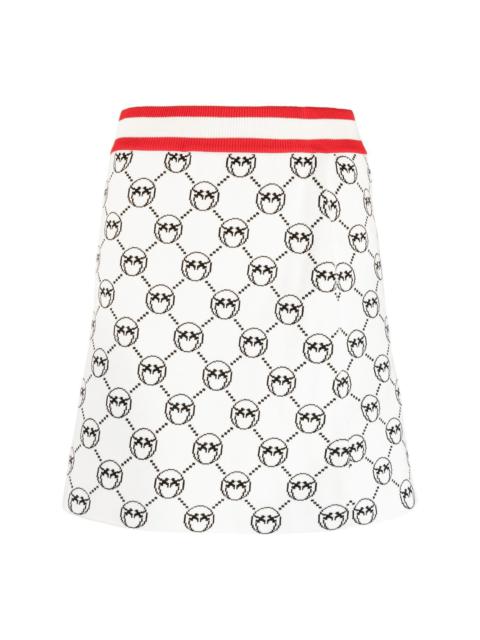 monogram-jacquard mini skirt