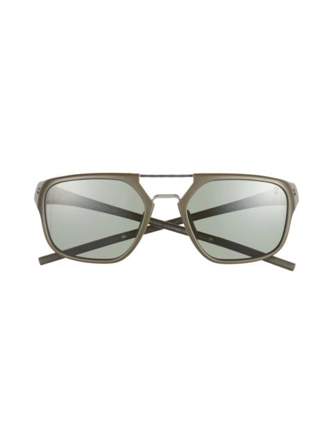 TAG Heuer Line 56mm Square Sport Sunglasses in Matte Dark Green /Green Polar