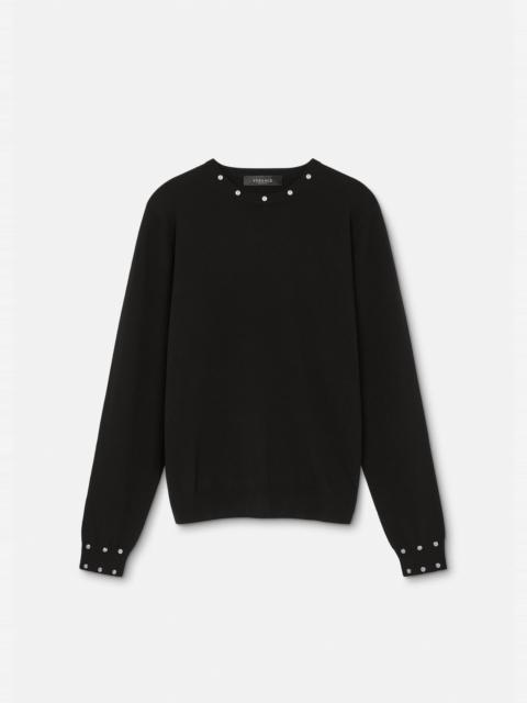 Spiral Studded Cashmere Sweater