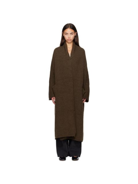 LAUREN MANOOGIAN Khaki Long Shawl Cardigan