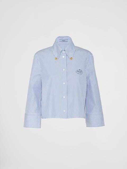 Prada Embroidered striped shirt