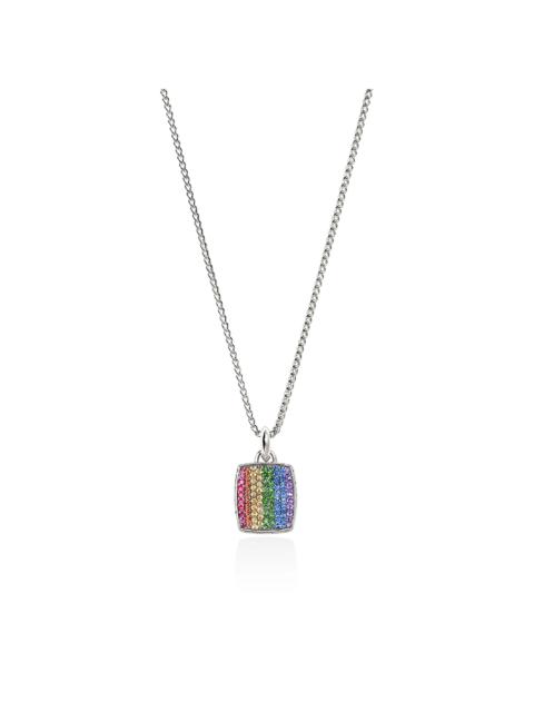 JOHN HARDY Rainbow Tag Necklace, Sterling Silver, Gemstones