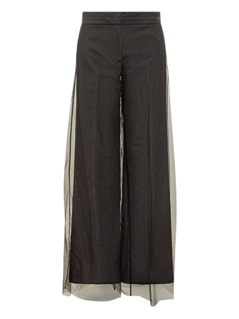 MSGM tulle-overlay trousers