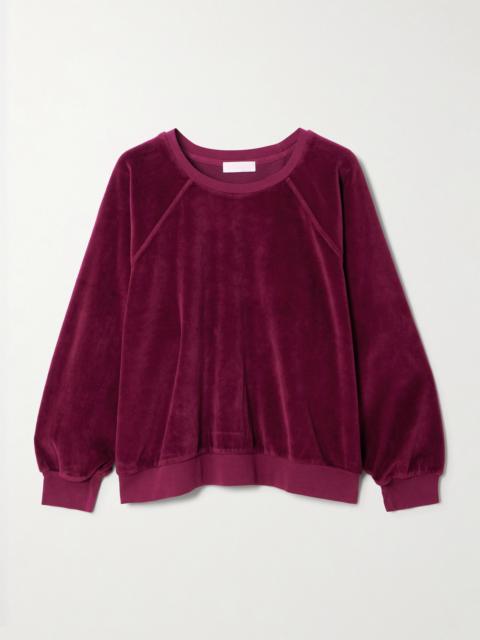 SUZIE KONDI Samos Cotton-blend Velour Sweatshirt