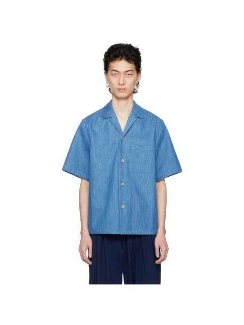 KING & TUCKFIELD Blue Pocket Denim Shirt