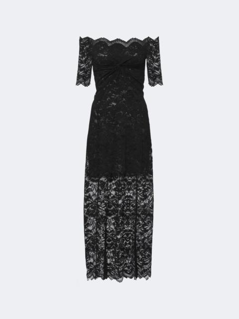 rabanne Off-shoulder lace midi dress