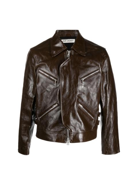 narrow leather jacket