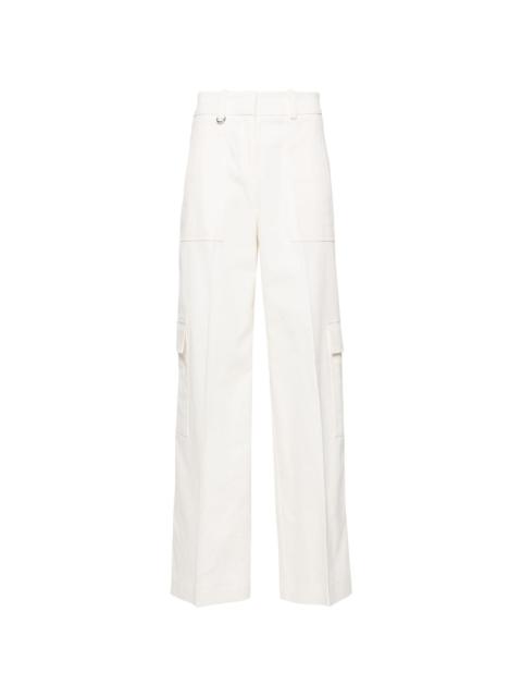 BOSS wide-leg twill trousers