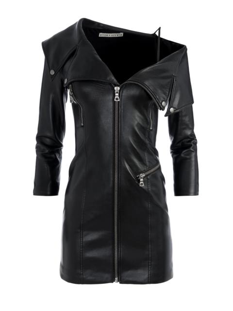 MIARA VEGAN LEATHER MOTO DRESS