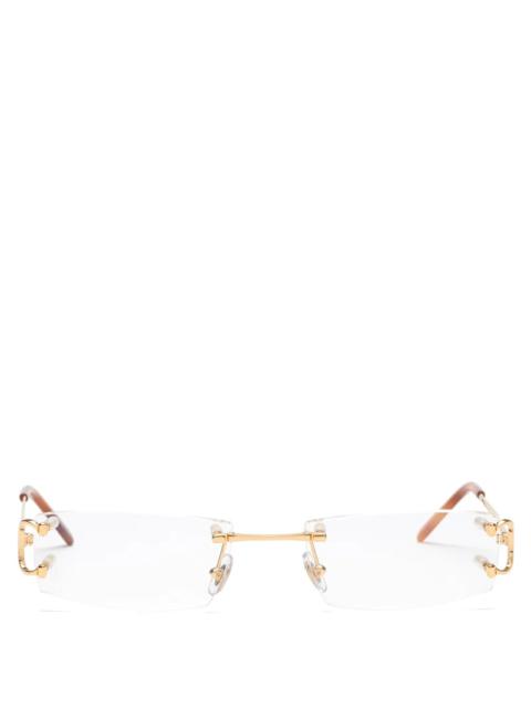 Cartier Rectangle metal glasses
