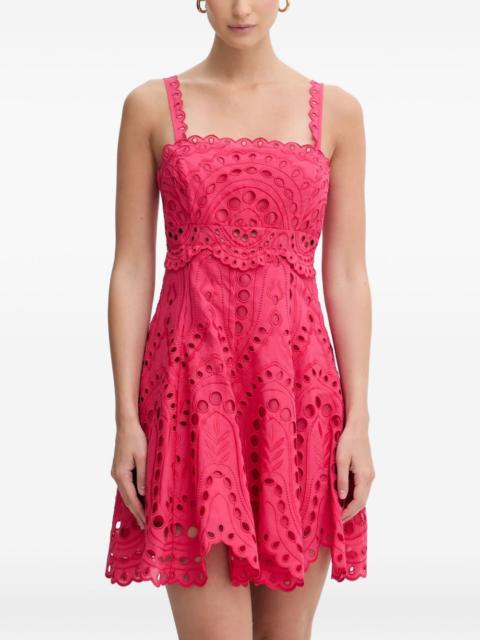 Charo Ruiz Zeph scalloped embroidered dress