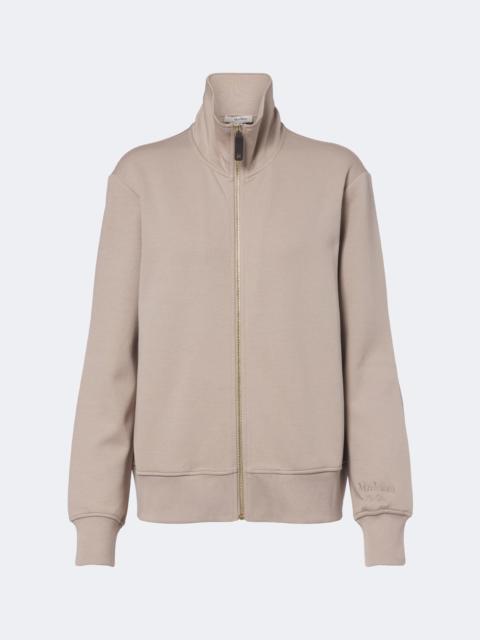 'S Max Mara Cotton-blend zip-up sweatshirt