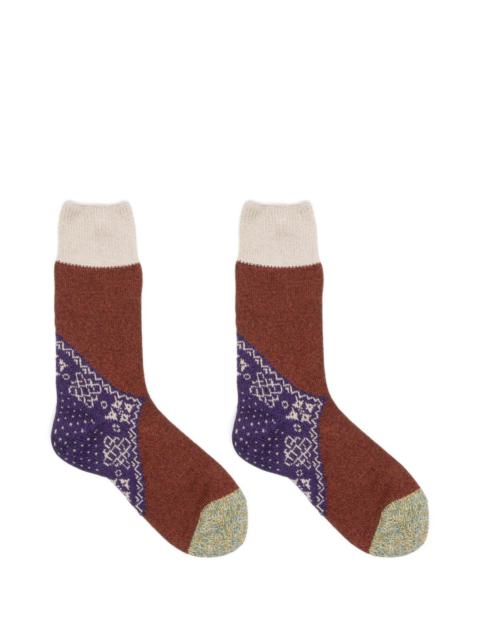 Kapital 96 YARNS WOOL HEEL BANDANA SOCKS