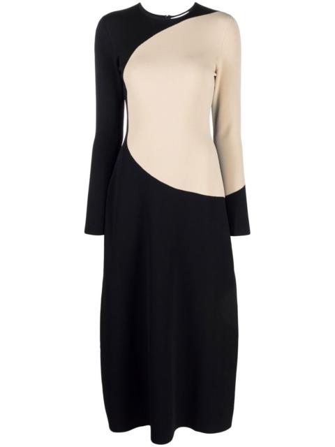 TORY BURCH colour-block midi dress