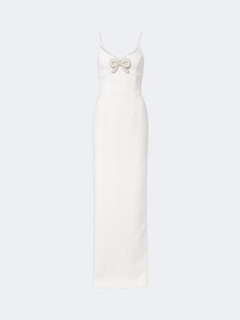REBECCA VALLANCE Dreamer bow-detail embellished crêpe gown